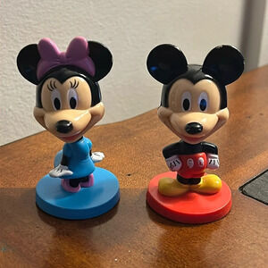 Vintage Mickey et Minnie Mouse Bobble Head Kelloggs Walt Disney World Resort